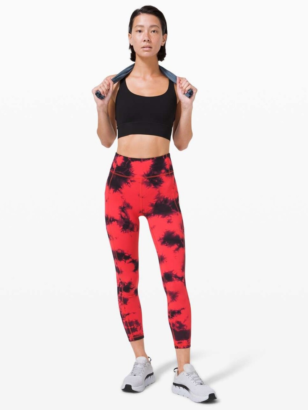 LULULEMON Invigorate High Rise Tight 25" Tie Dye Carnation Red Black Wash